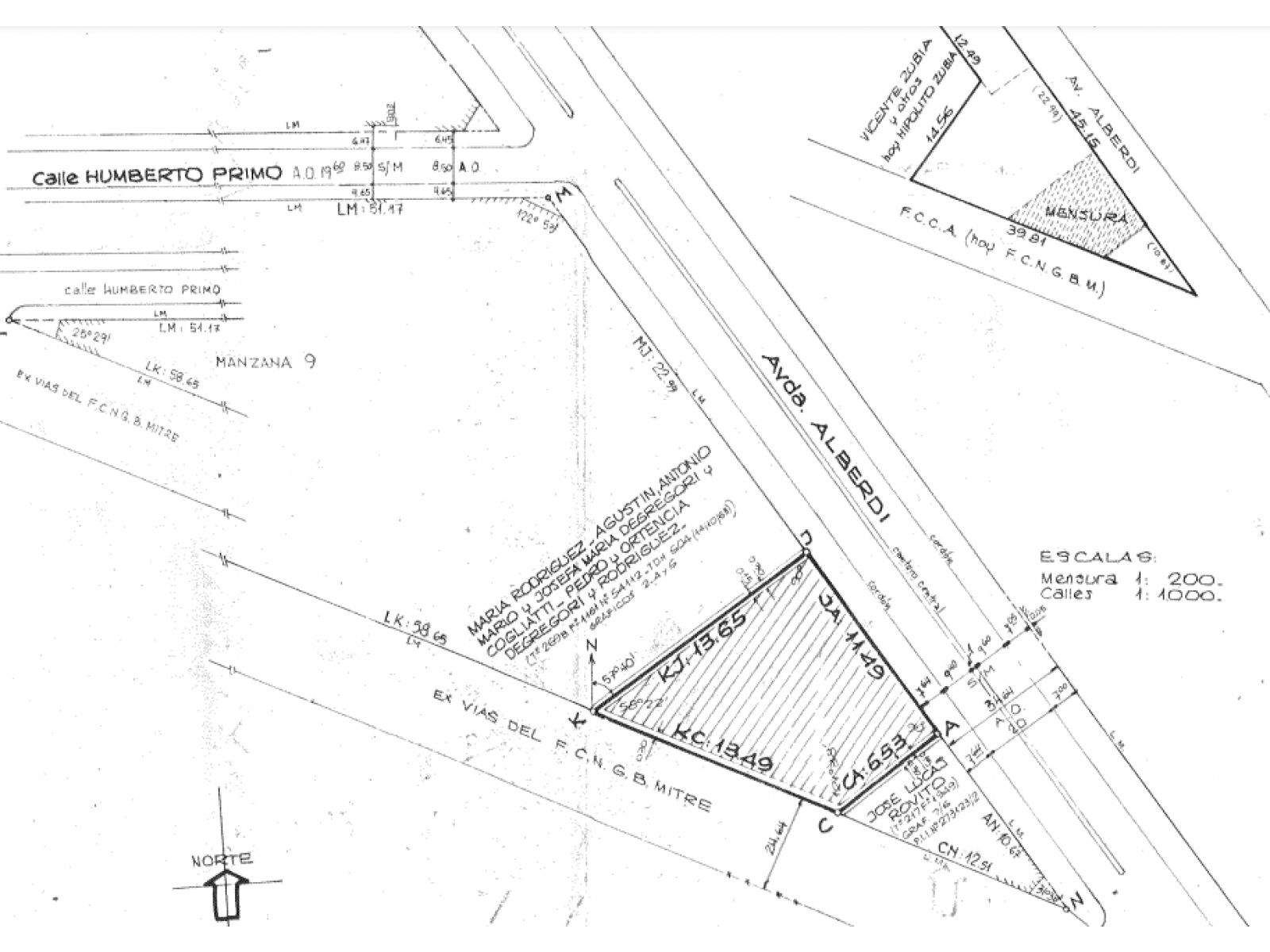 &quot;RETASADA&quot; ALBERDI 22BIS  -Terreno/casa a demoler - IDEAL CONSTRUCTORA pb y 6 pisos.